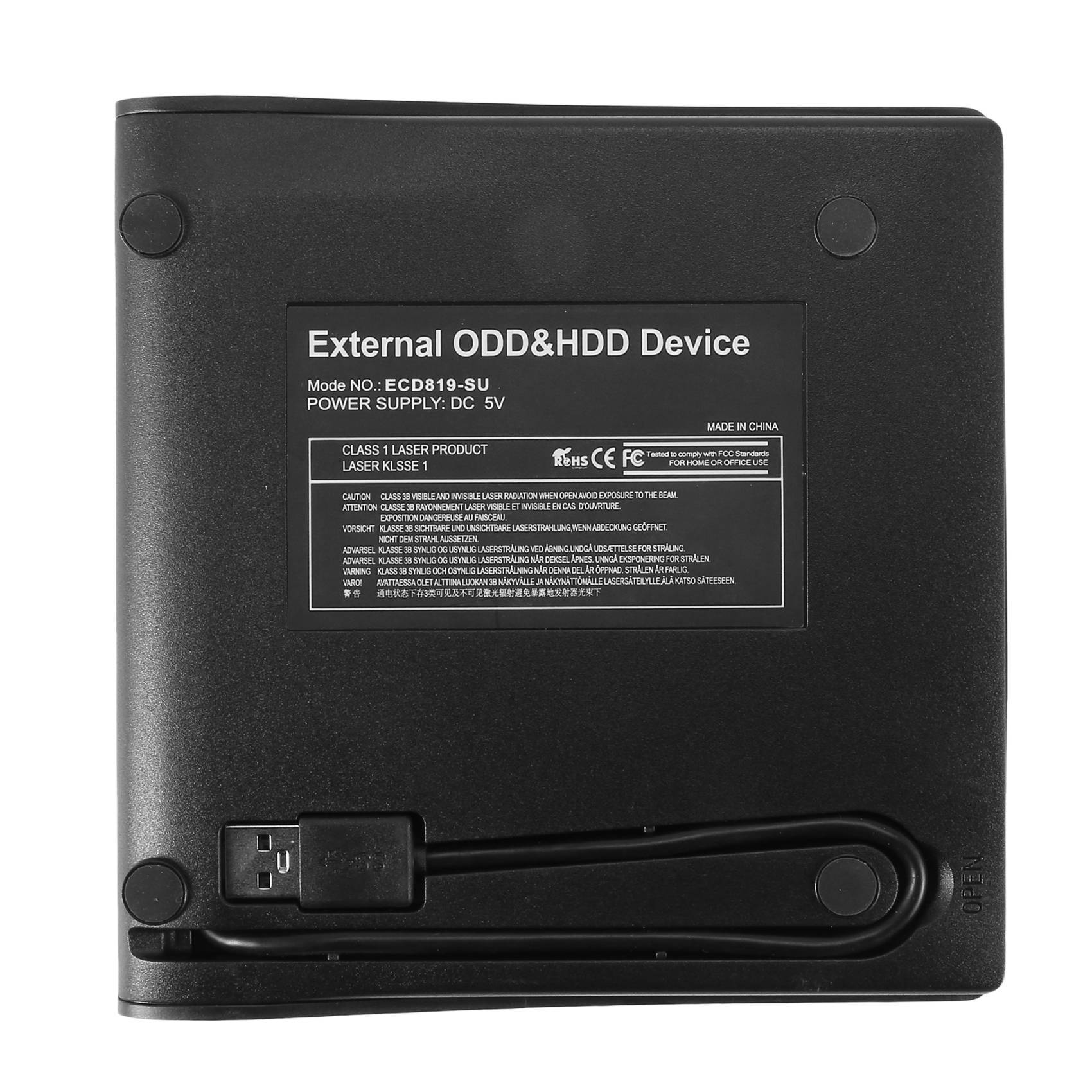 2X External CD DVD Drive USB 3.0, Premium Portable DVD/CD ROM +/-RW Optical Drive Burner Writer Player for Laptop PC Mac. 