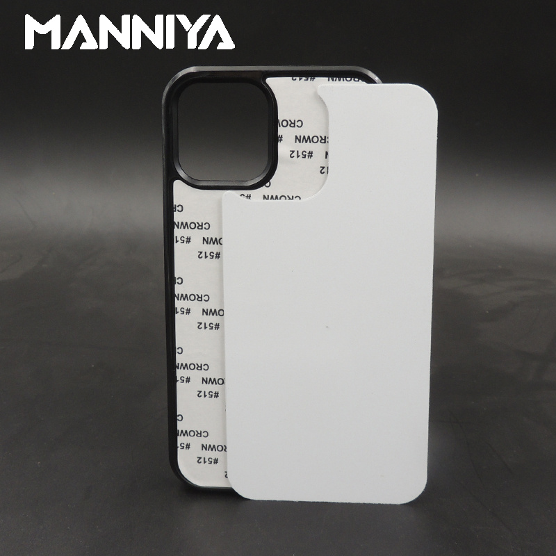 MANNIYA for iphone 15 plus 15 pro max Blank 2D Sublimation TPU+PC rubber phone Case cover with Aluminum inserts 10pcs/lot. 