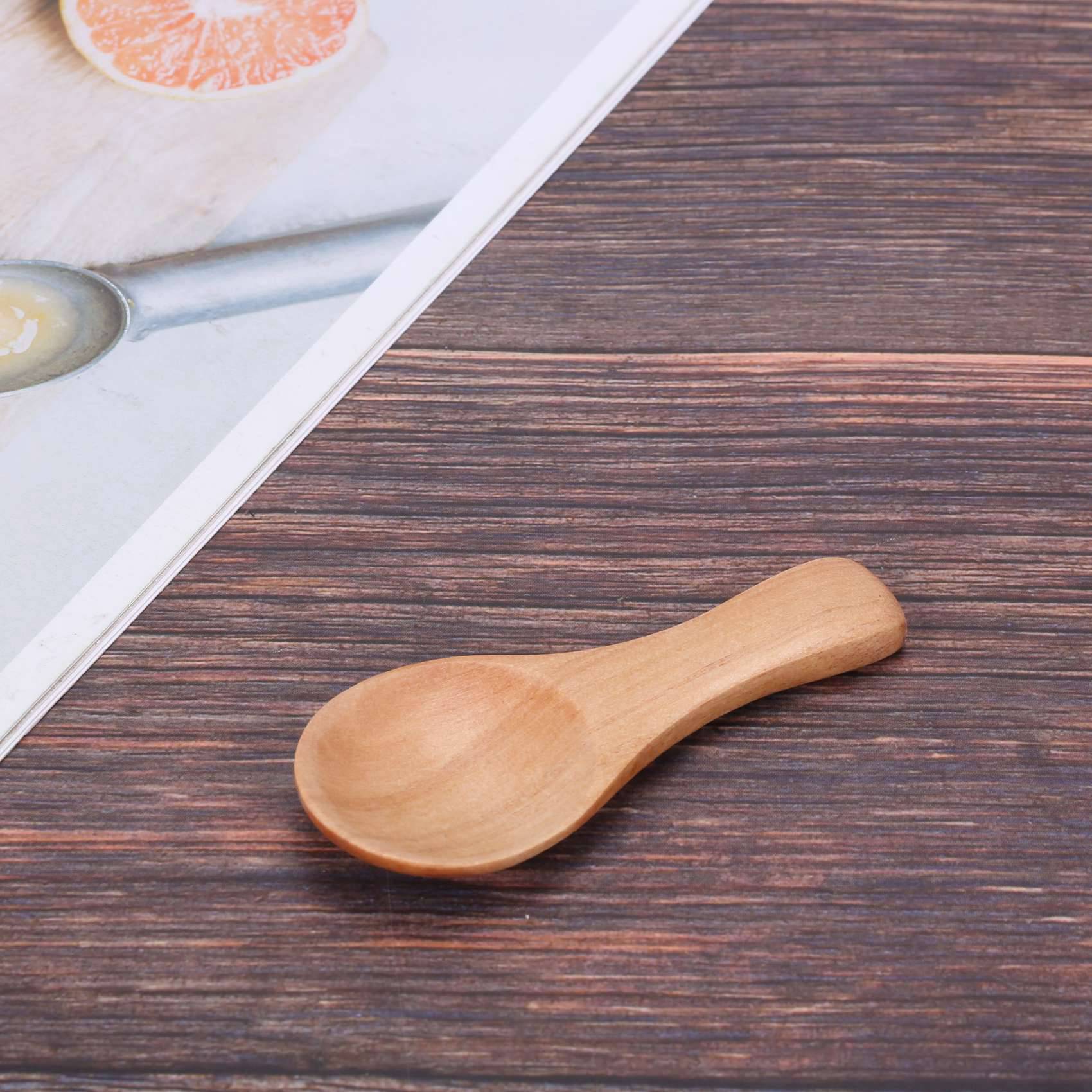 Short Handle 10 Packets of Small Wooden Spoon for Jars of Jam. 