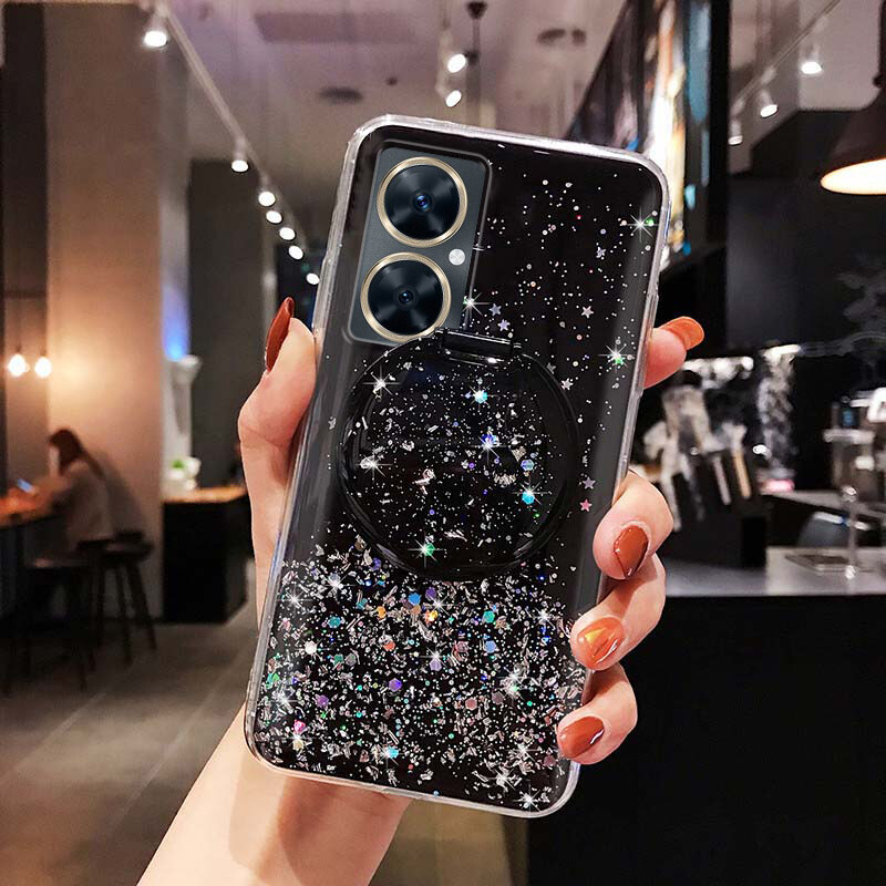 New Phone Case For VIVO Y78+ Cover Sparkling Star Moon Soft Silicone Transparent Mirror Anti Drop For VIVO Y78 Plus Case
