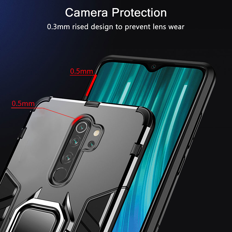 KEYSION Shockproof Case for Redmi Note 10 10 Pro Max 9s 8 8A 7 7A 8T K20 K40 Back Phone Cover for Xiaomi Mi 9T A2 A3 9SE Mi 11. 