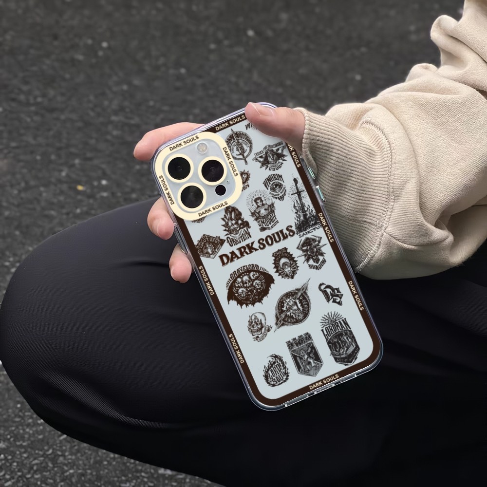 Dark Souls Game Phone Case For iPhone 11 12 Mini 13 14 15 Pro Max Transparent Shell. 