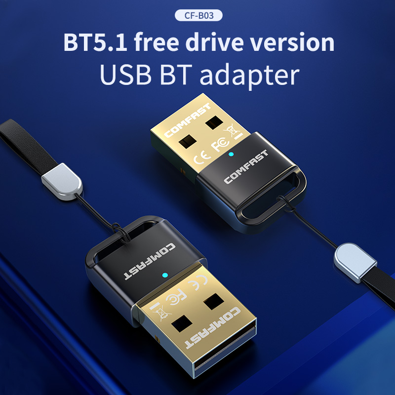 BLACK USB Bluetooth 5.1 Wireless Adapter Receiver Dongle 2.4GHz Audio 10M Win8 For PC Laptop 5.0 Speaker Mouse Transmitter. 