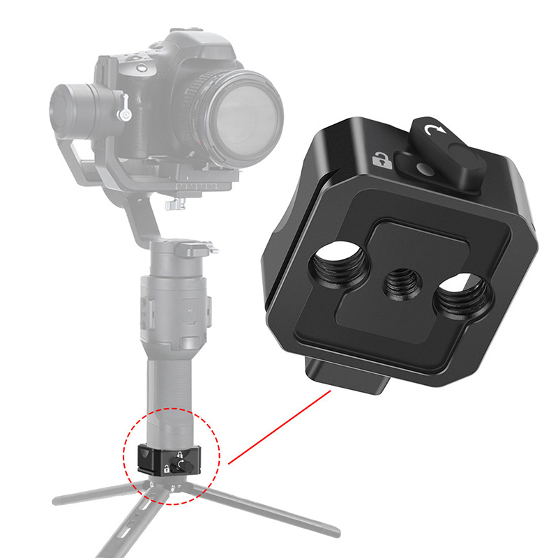 Quick Release Plate Clamp V Port Instant Camera Mounting for DJI Ronin RS2 RS3 Gimbal Stabilizer Video Tripod Fast Switch Kit. 