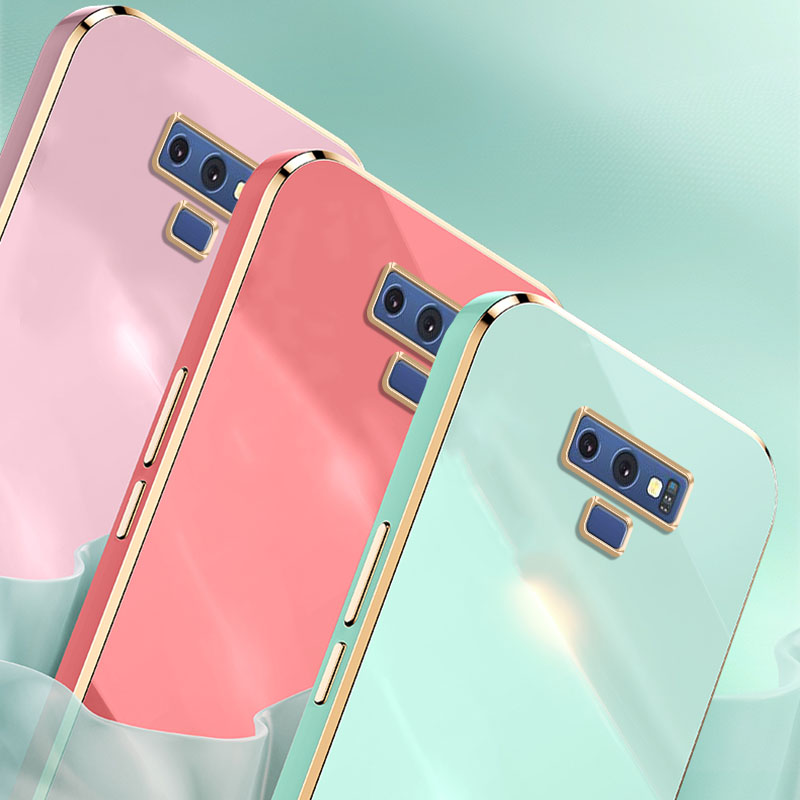 Tokifu For Samsung Galaxy Note 9 Case Luxury 6D Plating Soft Back Cover Silicone Phone Cases With Stand. 