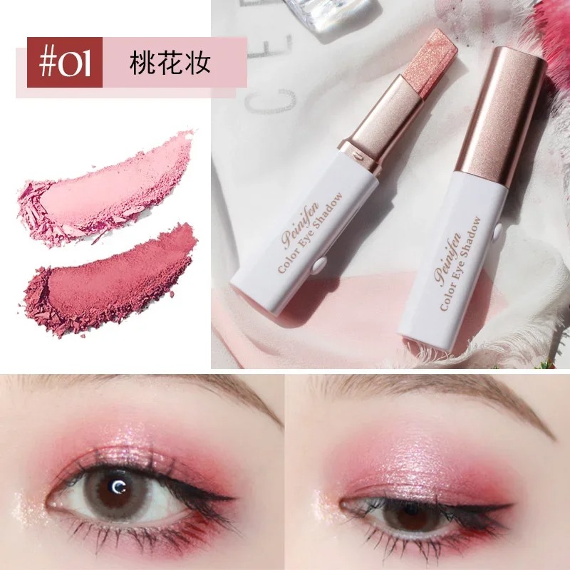 Double Color Glitter Eye Shadow Stick: 2-in-1 Matte & Gradient Waterproof Stereo Eyeshadow Pallete Pen for Gorgeous Eye Makeup. Enjoy effortless application and long-lasting wear with our unique blend of matte and glitter shades, creating a seamless gradi. 