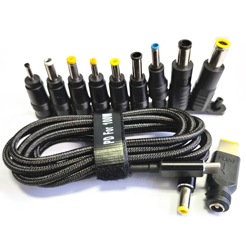 100W TYPE-C to Round Port Laptop Adapter Connector Plug DC Power Adapter Laptop PD Fast Charge Charging Adapter. 