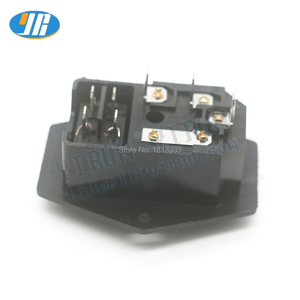 10A 250V Inlet Module Plug Fuse Switch Male Power Socket 4Pin + 3Pin IEC320 C14 For Arcade Game Vending Machine DIY Parts. 