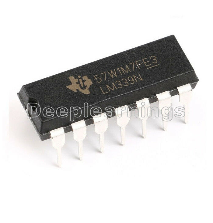 5Pcs- LM339N LM339 LM 339 Low Power Low Off-set Voltage Qu-ad Com-parator IC DIP 14 Pin Package LM339 Quad Differ-ential Com-parators IC Electrical Circuitry & Parts. 