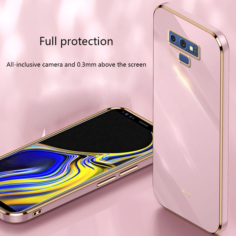 Tokifu For Samsung Galaxy Note 9 Case Luxury 6D Plating Soft Back Cover Silicone Phone Cases With Stand. 