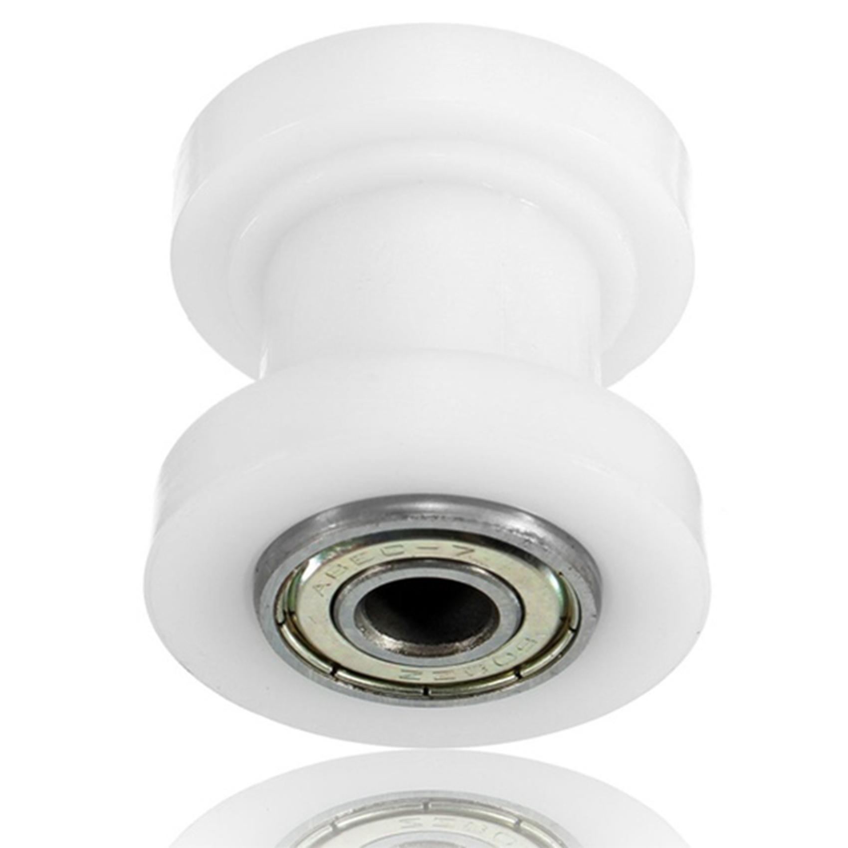 2X Off-Road Motorcycle Retrofit Chain Guide Sprocket Chain Tensioner Rolling Wheel Suitable for XR CRF KLX110 (White)