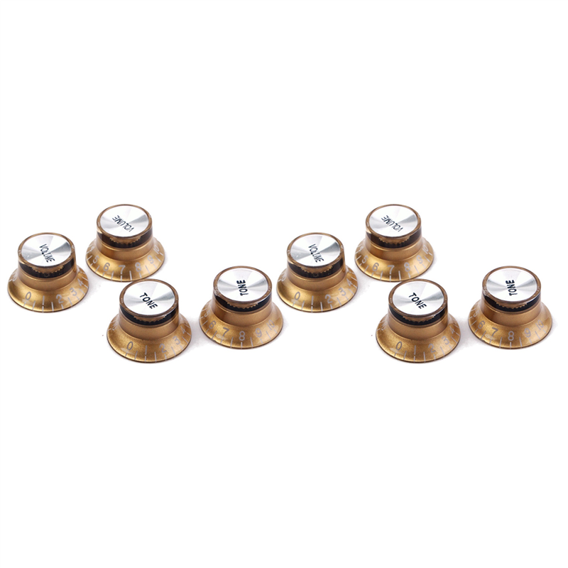 8 Pcs Speed Control Knobs 4 Tone 4 Volume for Gibson LP SG Guitar Golden Knobs Guitar Accessories