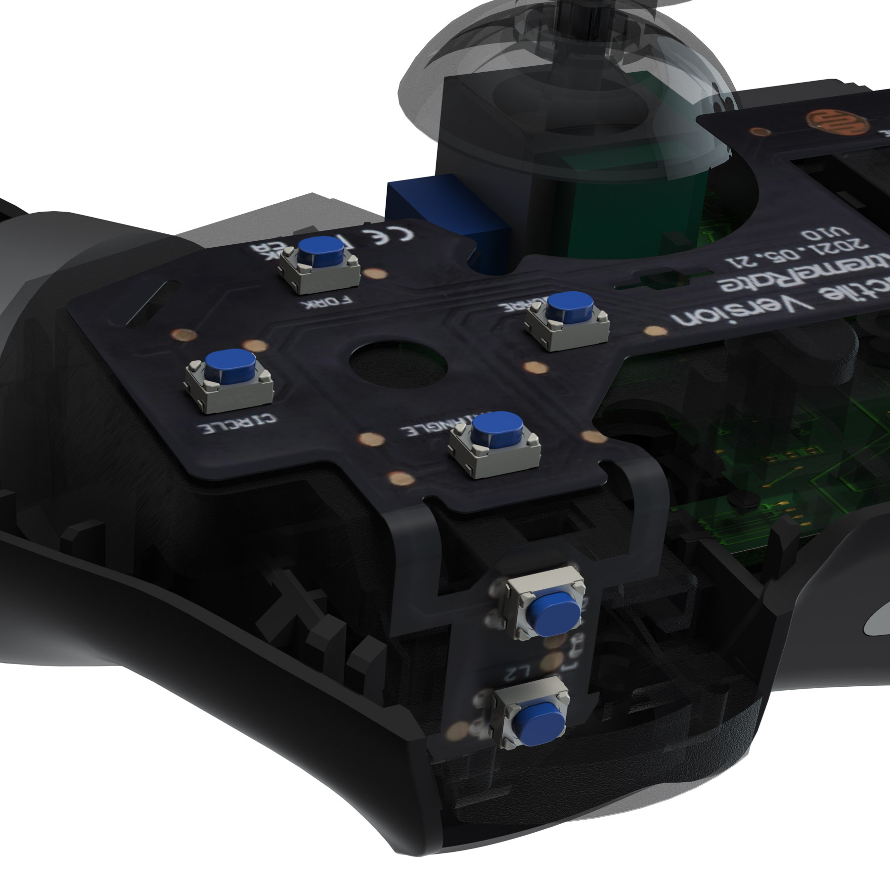 eXtremeRate WHOLE TACTILE Clicky Kit Face Dpad Buttons Flashshot Stop Flex Cable Mouse Click Kit for PS4 Controller CUH-ZCT2. 