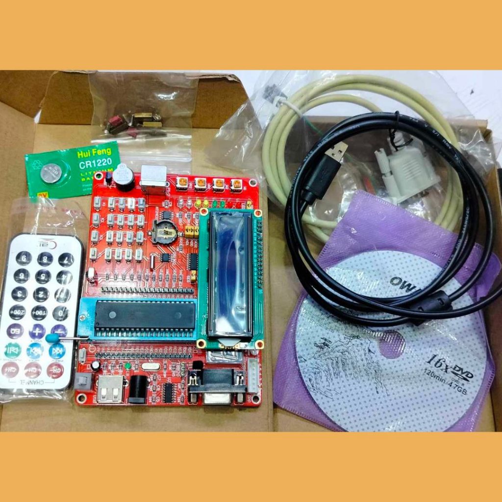 PIC16F877A Development Learning Board PIC USB Programmable MCU Controller System Core Board Module HJ-5G Experimental Platform PIC16F877A Programmable Learning Board. 
