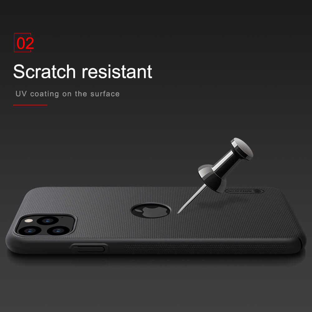 Nillkin ( iPhone 11 Pro Max ) Super Frosted Shield Hard Case / Nillkin Back Case / Nillkin Case / Nillkin Cover For Apple Iphone 11 Pro Max  - Black. 