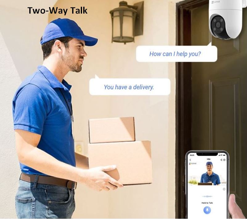 EZVIZ H8c 4G SIM Supported 2K 3MP 360 Degree Pan & Tilt Color Night Vision Smart Outdoor WiFi IP Security Camera Upto 512GB SD Card Storage. 