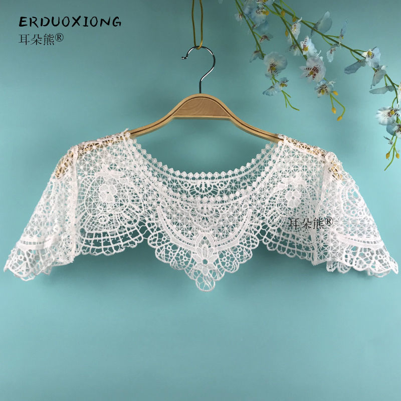 Good quality lace shawl, straight shoulder, small shoulder pullover, short cut-out sundress, versatile small coat