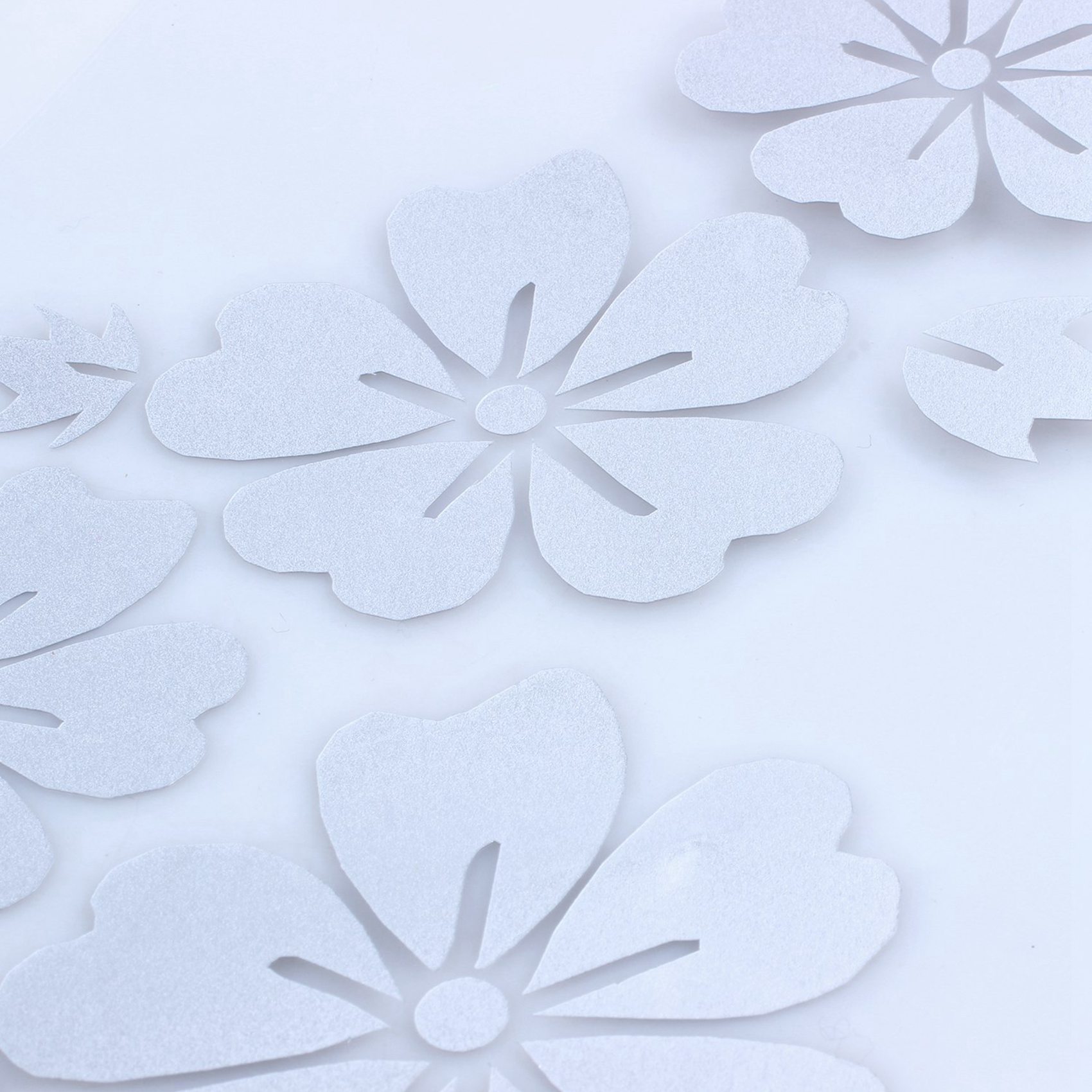 2X BLACK Decal Car Flower Sticker waterproof Removable Deco Vehicle Cover