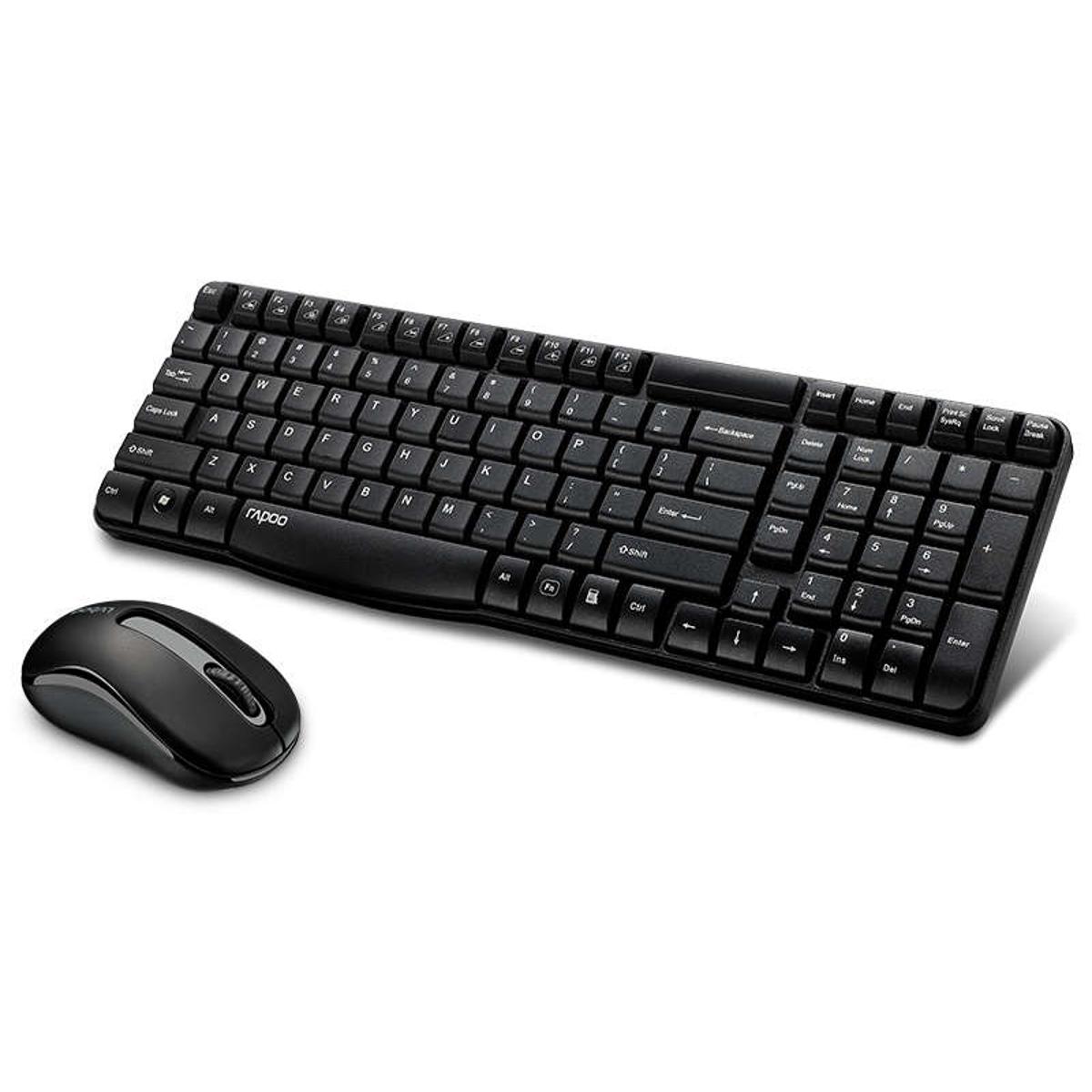 Rapoo X1800S Black Wireless Keyboard & Mouse Combo with Bangla