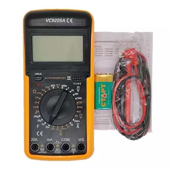 VC/DT 9205A Digital Multimeter Auto Power Off with Protective Case Data Hold Function High Precision Data Measurements AVO Meter. 
