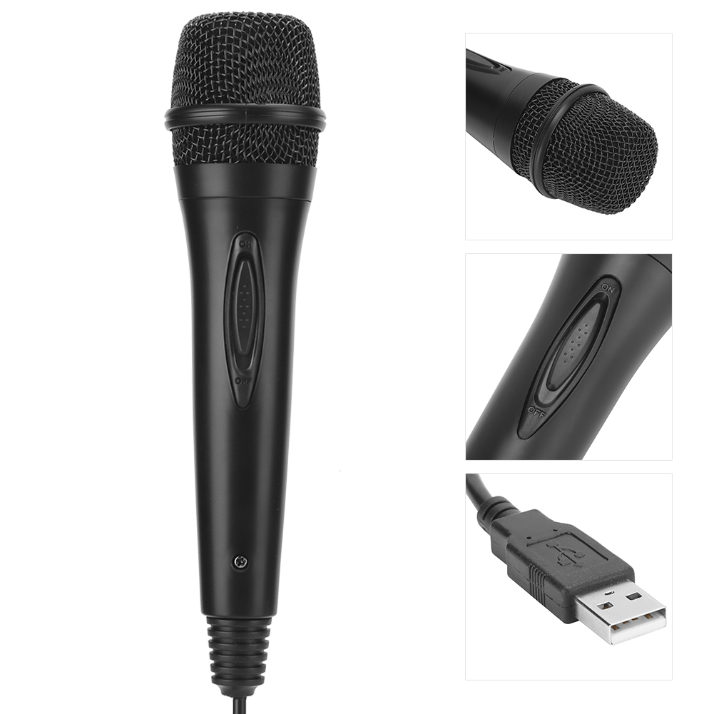 USB Wired Microphone Mic for PC PS4 Switch XBOX One 360 Wii Game Console. 