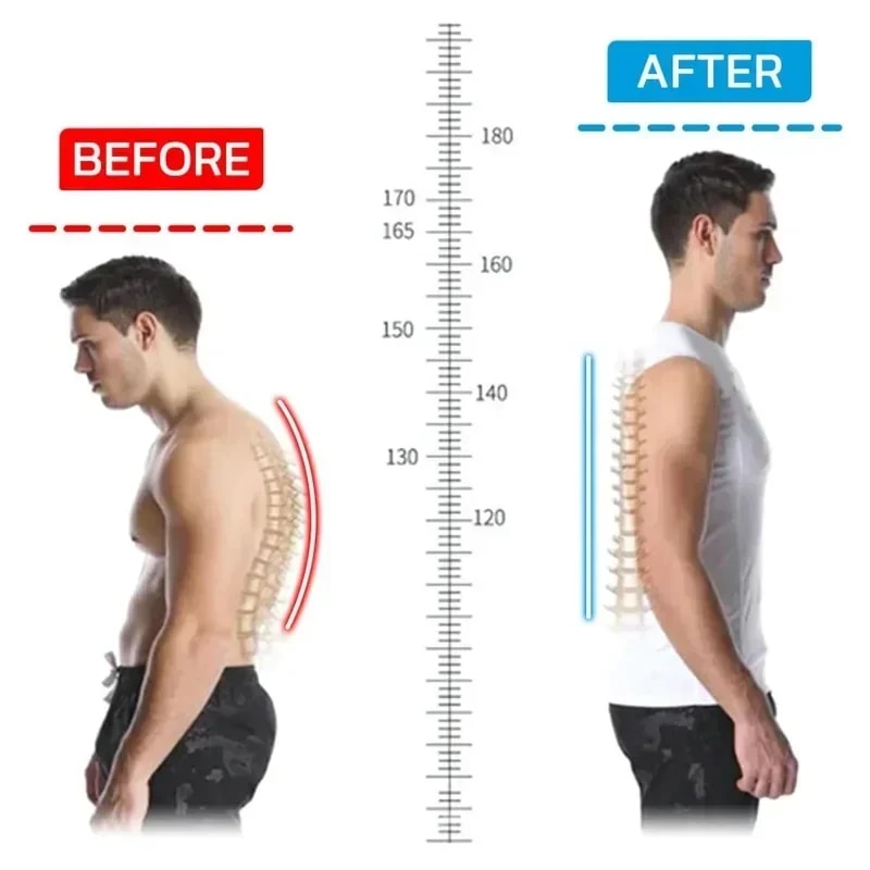 GFOUK MENIONIC Tourmaline Posture Corrector Vest Ionic Shaping Sleeveless Shirt Ionic Shaping Vest for Men Shaping Vest. 