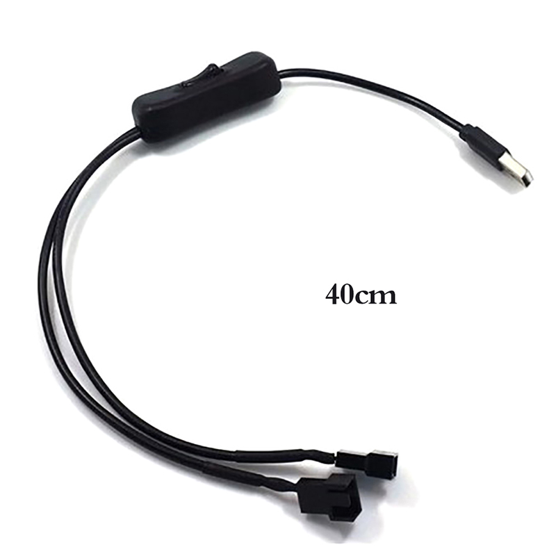 1 To 2 4 Pin USB Cable 12V To 5V Computer Case Fan Power Supply Fan Adapter Cable With On Off Switch Demoo. 