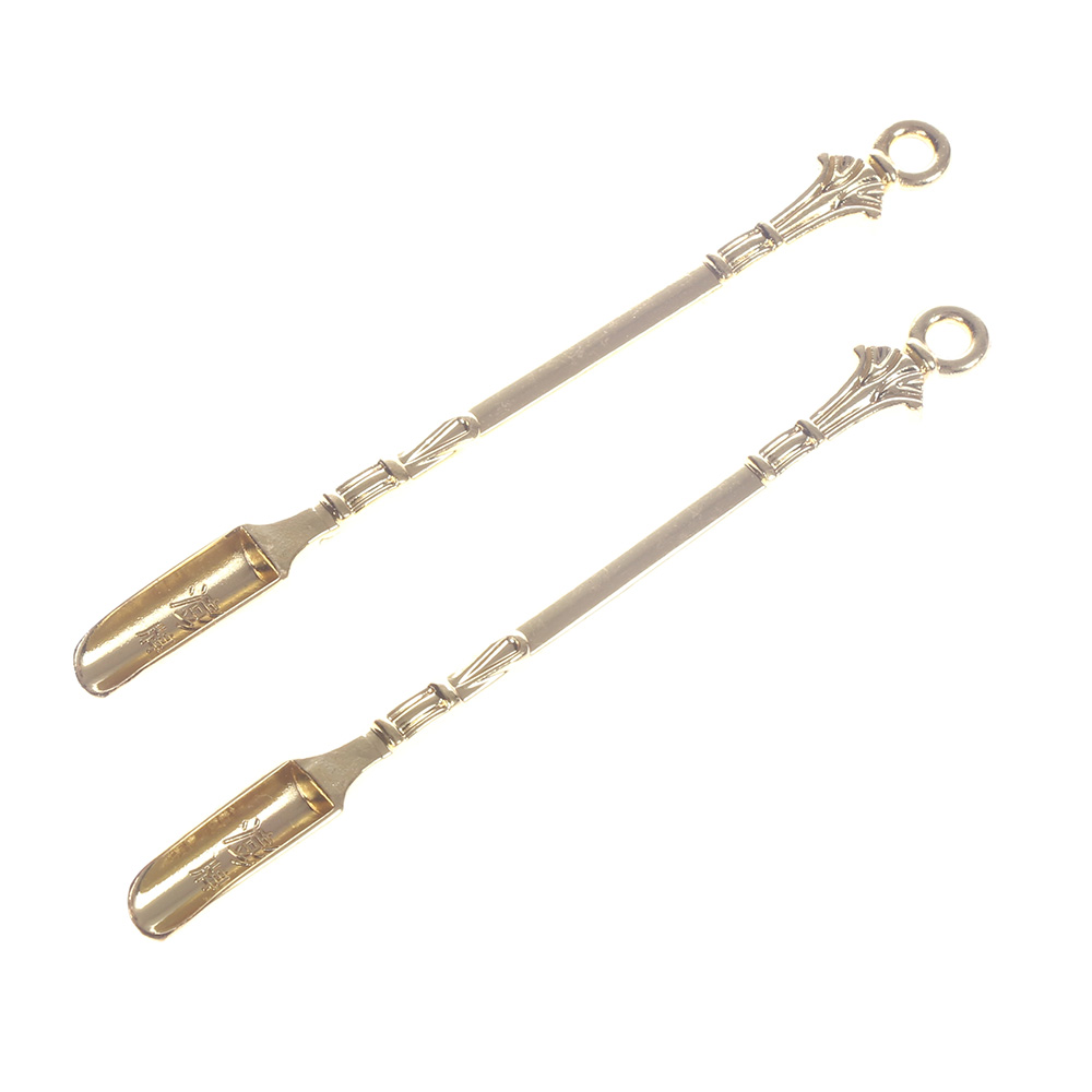 85MM Metal Spoon Use For Sniffer Snorter Snuff Powder Spoon Pendants Newly