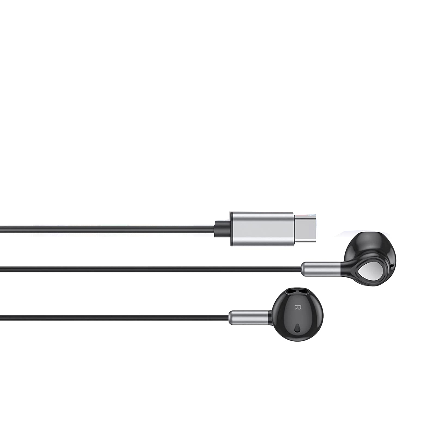 Type C Headphones with Microphone and Volume Control for Samsung S22 S21 S20 FE A53. 