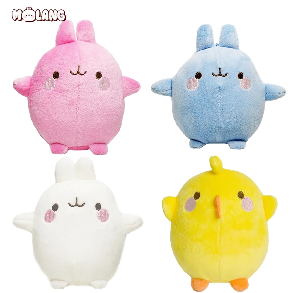 Genuine 14cm MOLANG Piu Piu Plush Toys Pendant Cartoon Animal Rabbit Chick Cute Keychain Stuffed Dolls for Child Christmas Gift