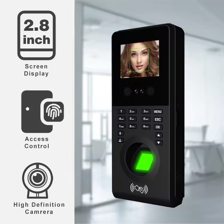WiFi Attendance System Machine with Facial Recognition Fingerprint Scanner and 13.5 MHz NFC Card Scanner 12V DC with Paid Cloud platform and sms alert compatible. 