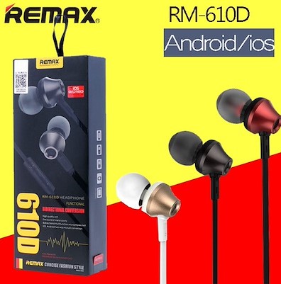 Remax RM 610D Super Bass Quality In-Ear Headphone Intelligent