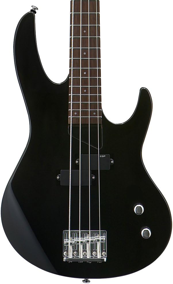 ESP LTD B-10 4-String Electric Bass Guitar- Black Satin. 