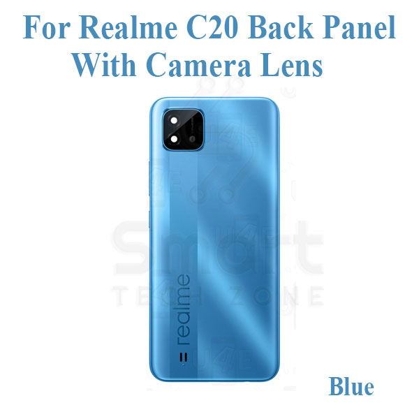Realme C20 Back Panel/Backshell/ Casing + With Camera Lens + Side Buttons With Logo-All Colors Available. 