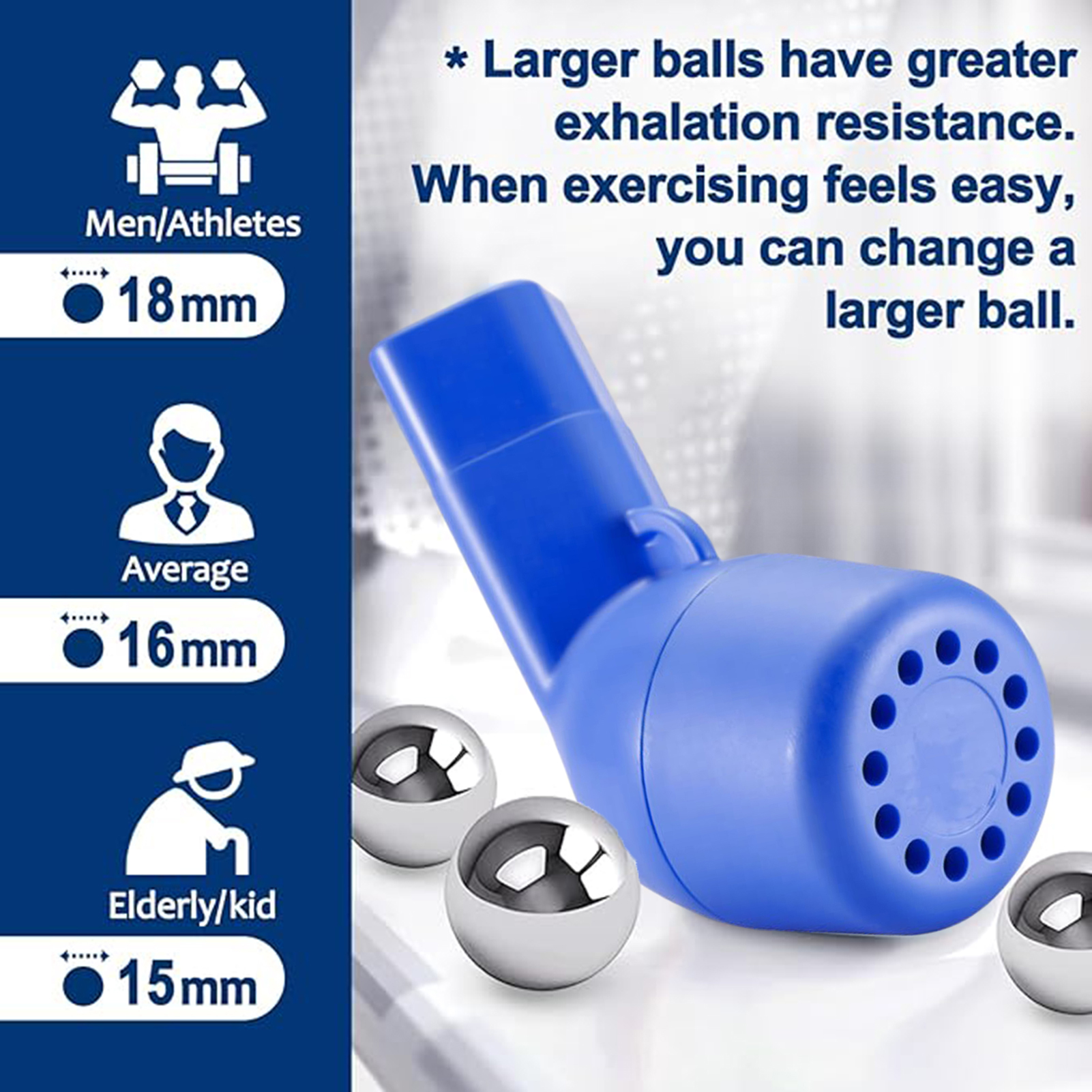 Vibrating expectorator lung exerciser lung breathing exercise device valve mucus removal trainer. 