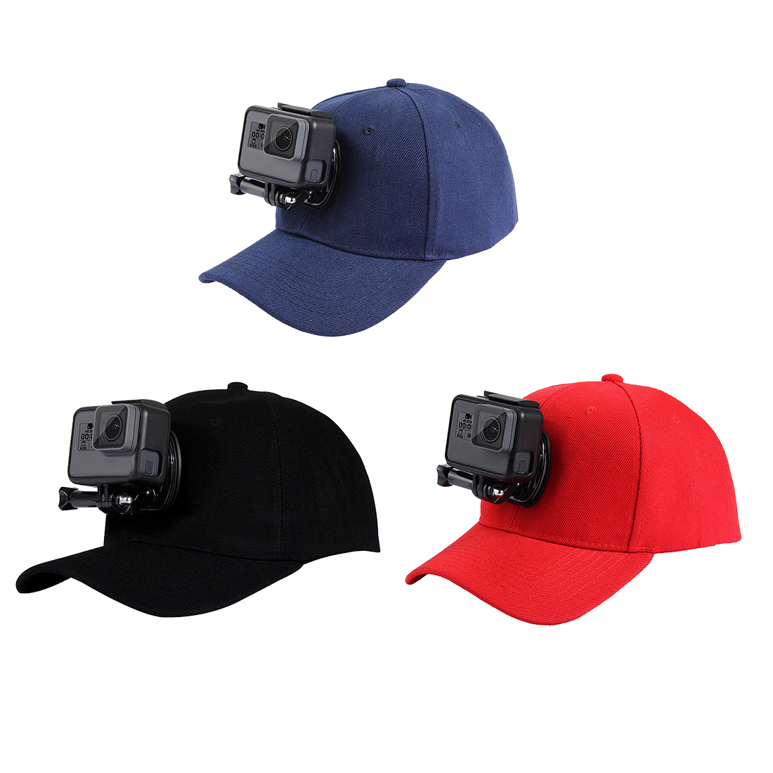 Gopro Hero için ayarlanabilir tuval güneş şapkası kap 12 11 10 9 8 SJCAM SJ7000 SJ6000 M20 Eken H9R Pro Yi 4K spor eylem kamera