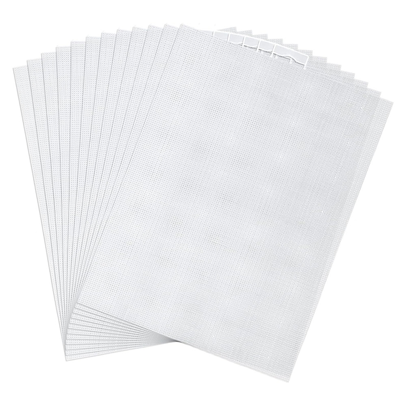 12Pcs 14 Count Plastic Mesh Canvas Sheets, Canvas Plastic Grid Sheet