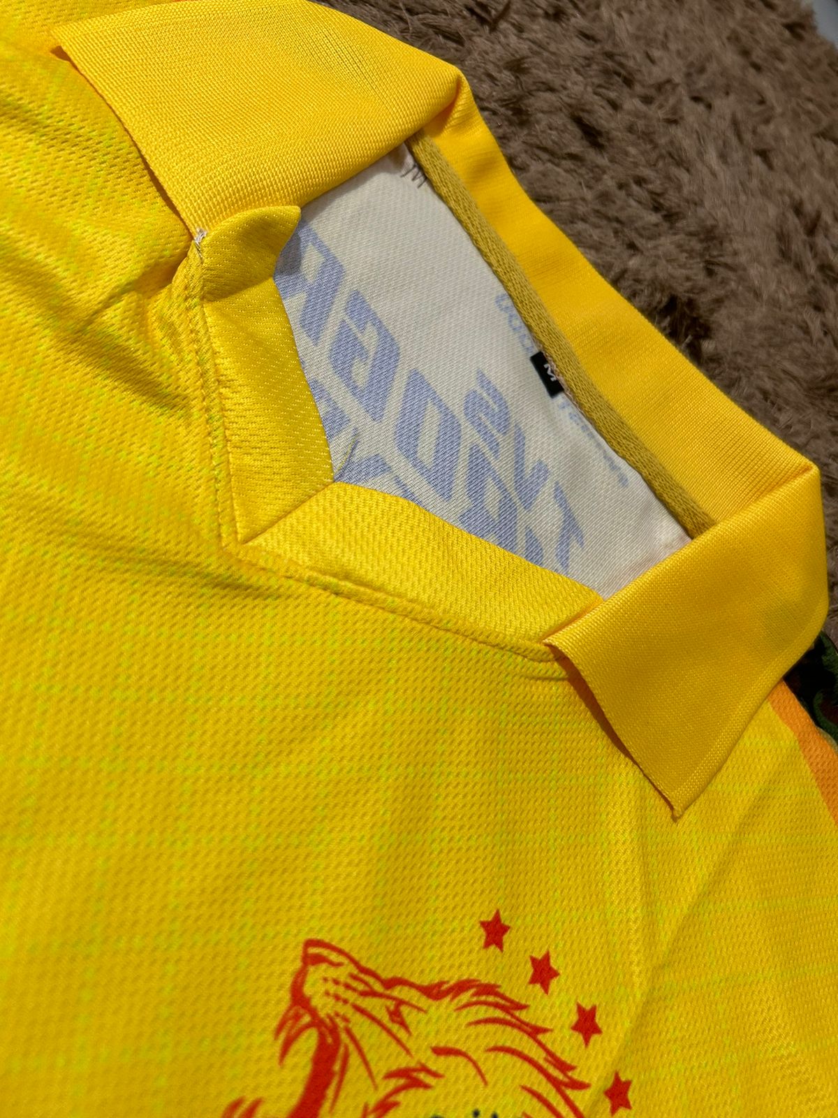 Chennai Super Kings Jersey 2023 Premium Quality Short Sleeves. 
