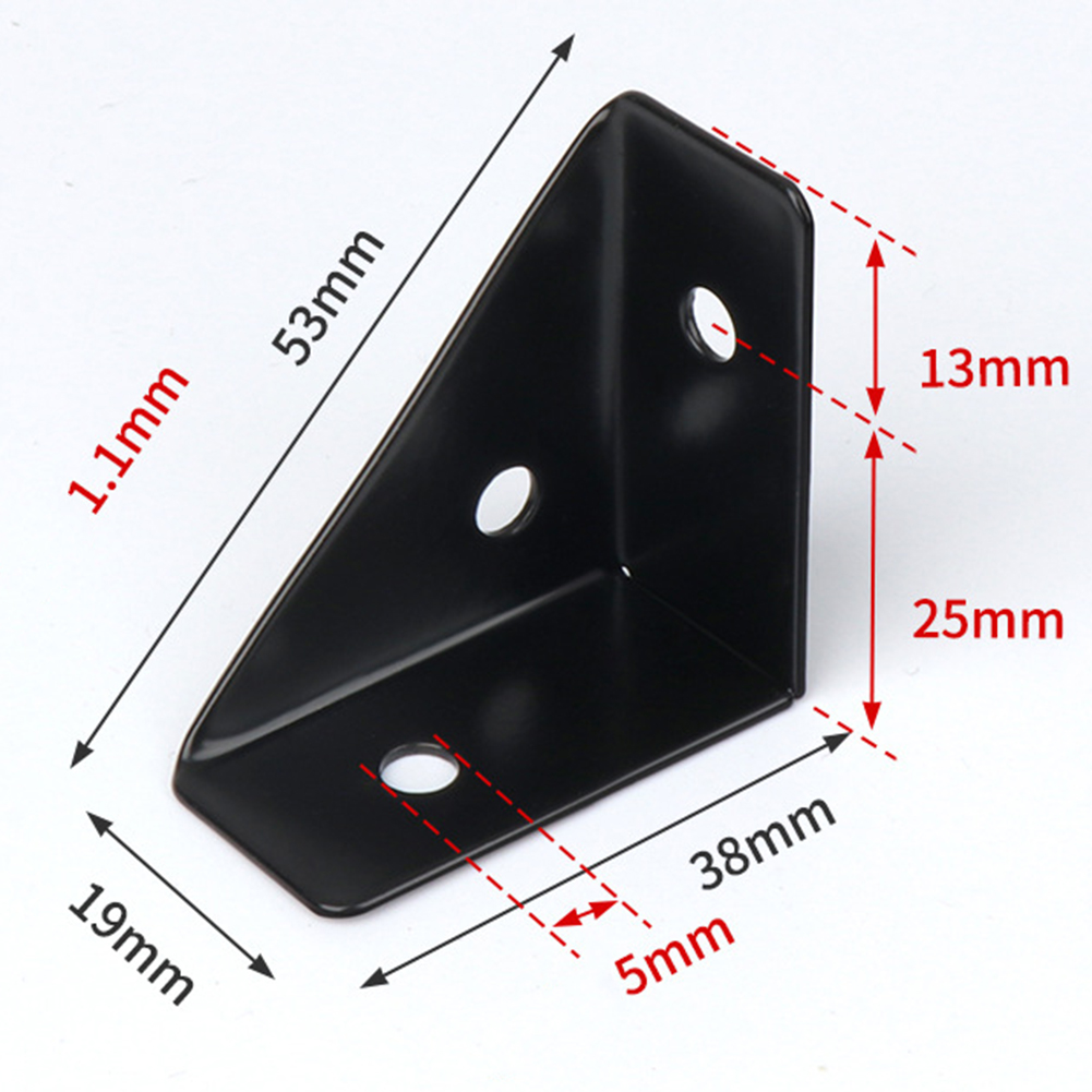 4pcs Corner Brace Fasteners Corner Support Bracket Right Angle Triangle Reinforcement Corner Bracket For Furniture Wood Joints. 