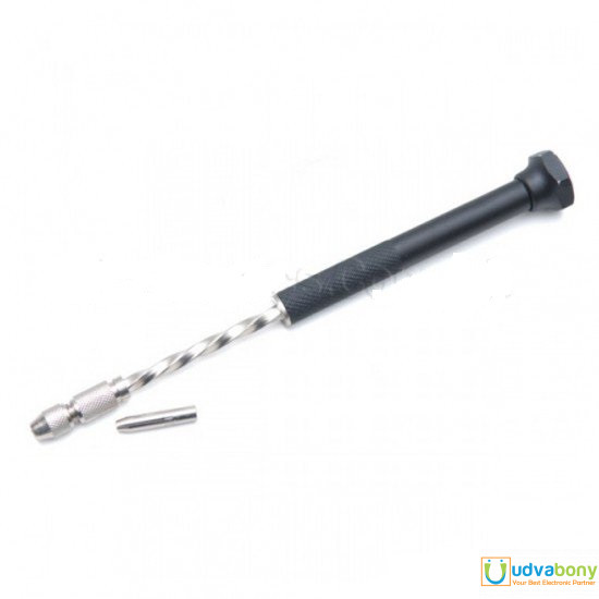 Hand PCB Drill MANUAL HAND Drill Machine PCB Tools Sets Hand Held PCB Drill Machine Drilling Range 0-2mm Total Length 7.5 Inch Tools Sets. 