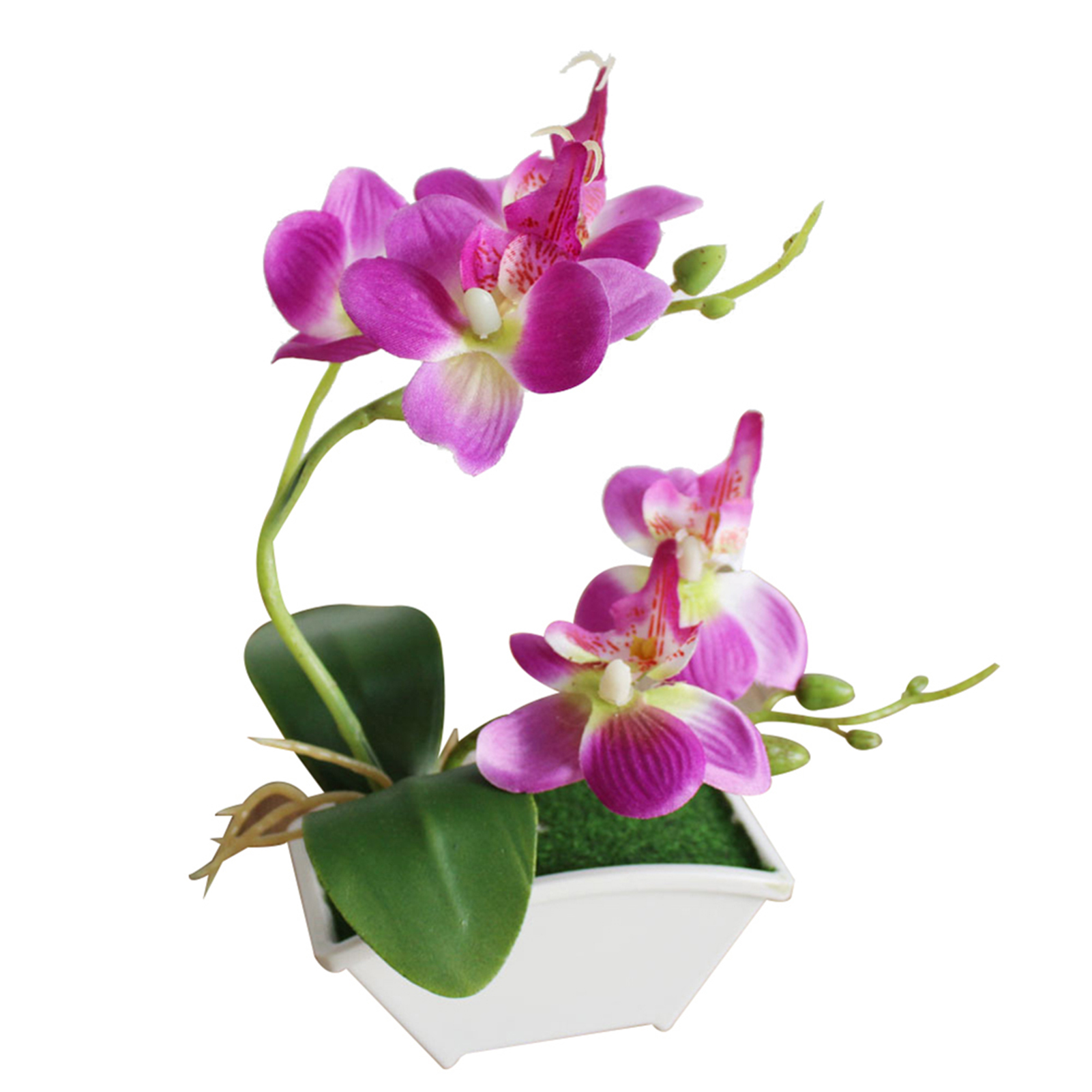 Simulation Flower Unfading Home Decoration Plastic DIY Artificial Butterfly Orchid Flower for Wedding