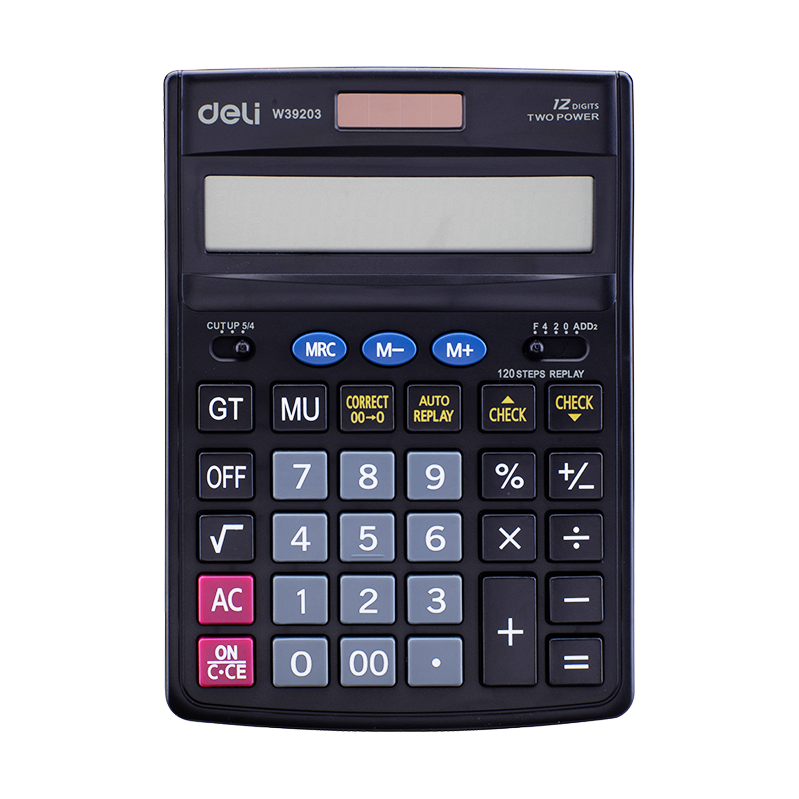 Deli E39203 Calculator 120 Check Calculator 12-digit