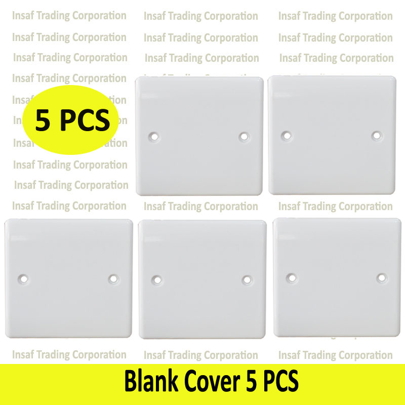 Bundle of 5 PCS Blank Cover, Gang Box, Mk Box
