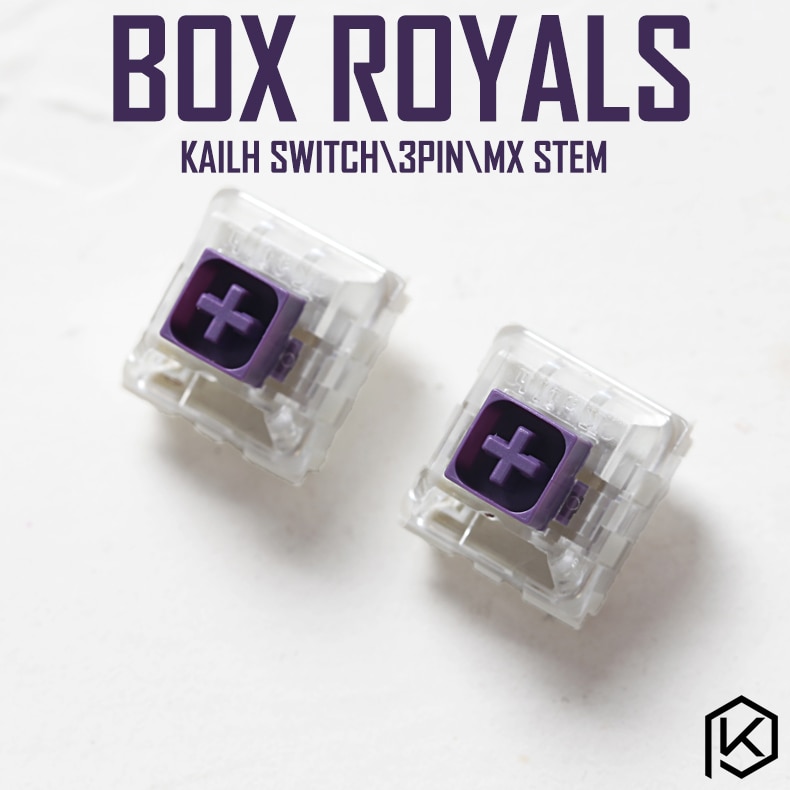 【happy one】Kailh Box royal royals Switch SMD Purple Switches Dustproof Switch Mechanical keyboard IP56 mx stem. 