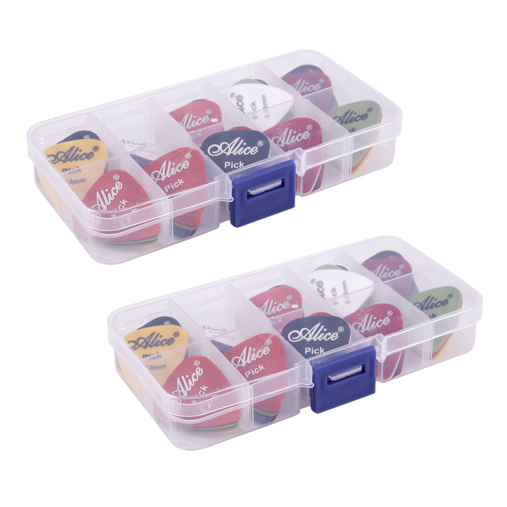 Guitar Pick 2 Box Case 80 Pieces Plectrum Mediator Mix 0.58-1.5