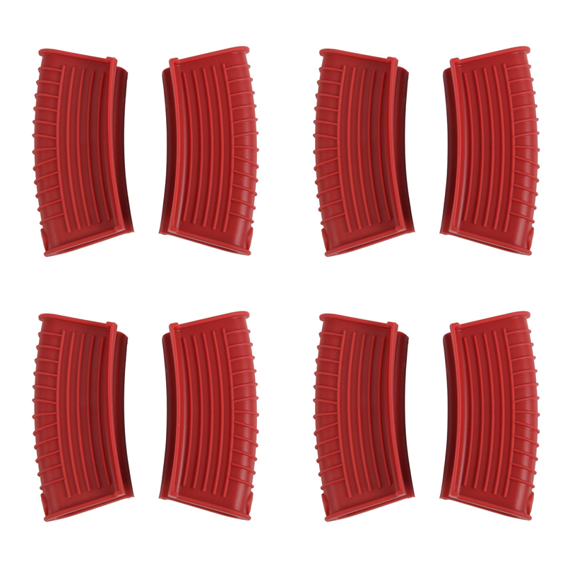 Thickened Silicone Pan Handle Cover Insulation Cover Pan Ear Clip Cast Iron Pan Frying Pan Wok Handle Holder,Red,8PCS