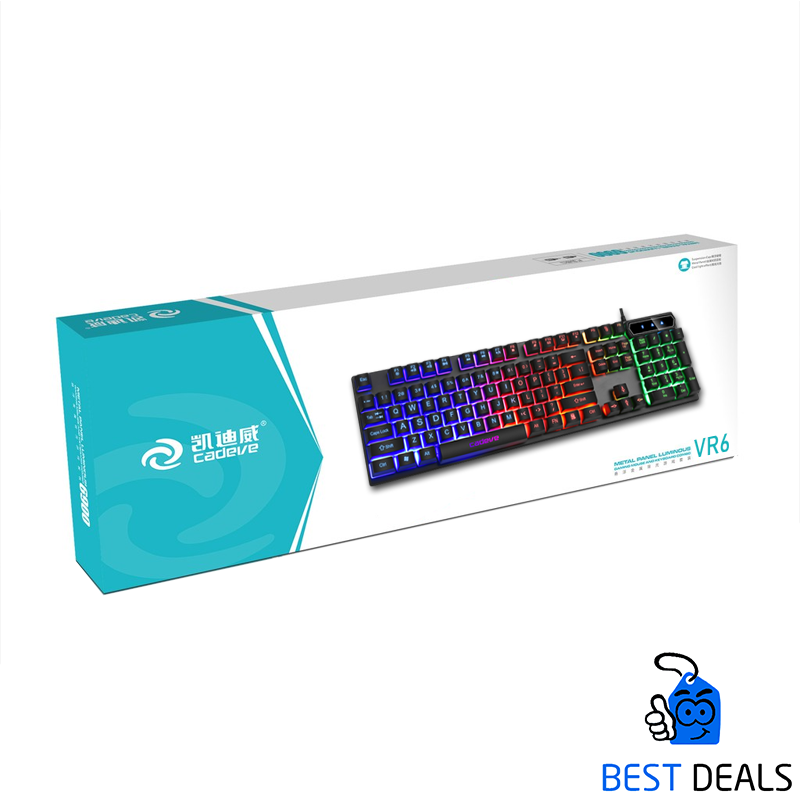 High-Performance - Gaming keyboard cadeve vr6 rgb keyboard rgb lighting backlit gaming keyboard - Effortless Usage. 