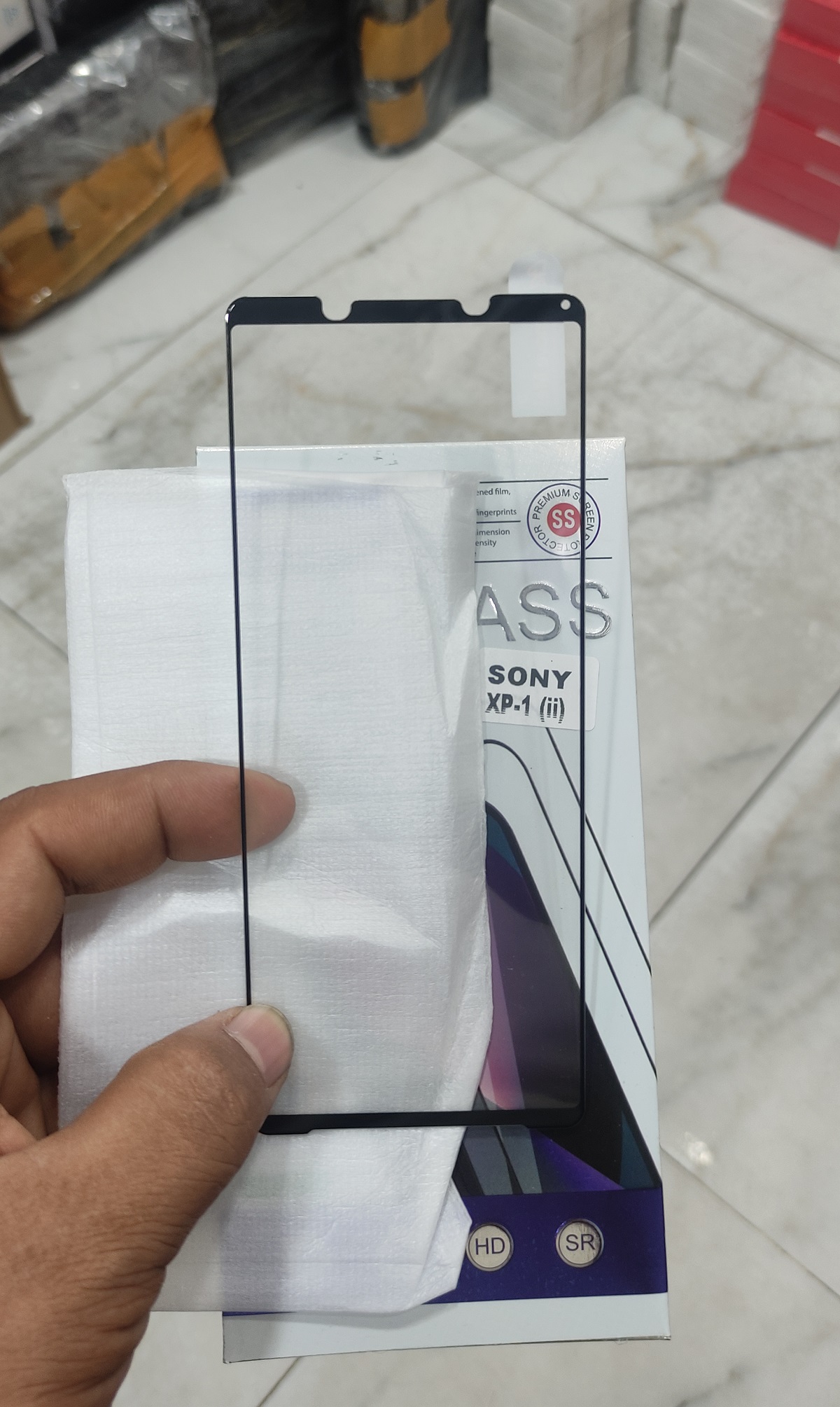 For Sony Xperia 1 ii Phone Full Tempered Glass Full Glue Premium Quality Ultra Clear Anti-scratch Anti Oil Stains Screen Protector Edge To Edge Full Screen Coverage Glass Protector (See The Real Photos) For Xperia 1 Mark 2. 