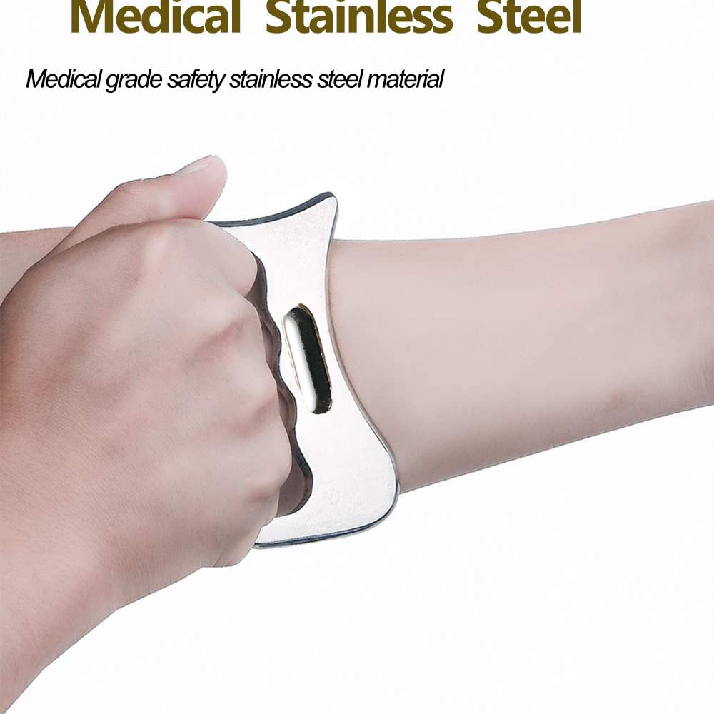 Stainless Steel Gua Sha Scraping Massage Tool Soft Tissue Mobilization Pain Scraping Tool. 