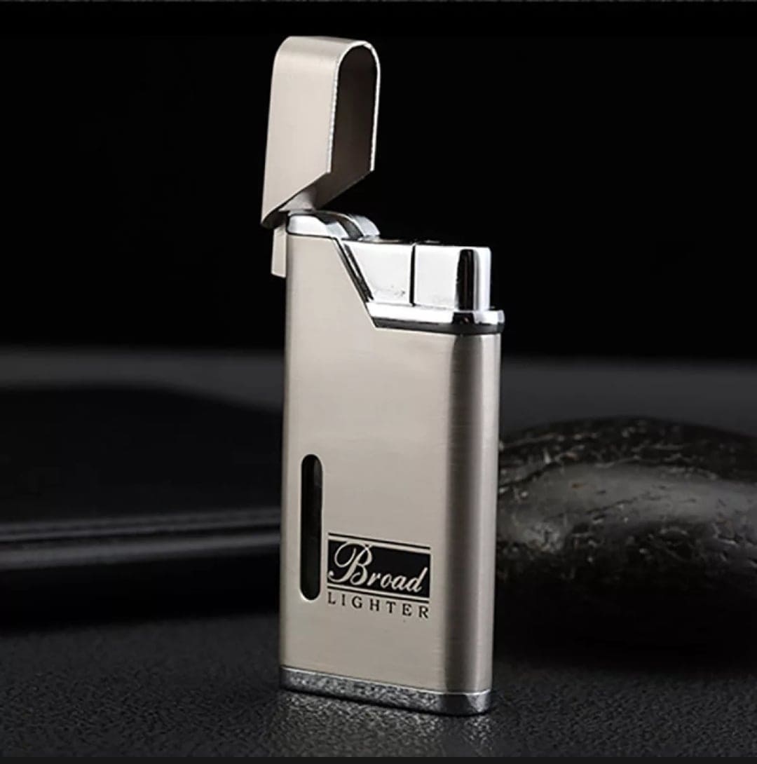 Cube Side Pulley Naked Flame Flint Lighters,Refillable Metal Cigarette